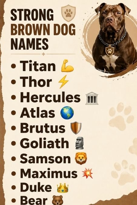Strong Brown Dog Names