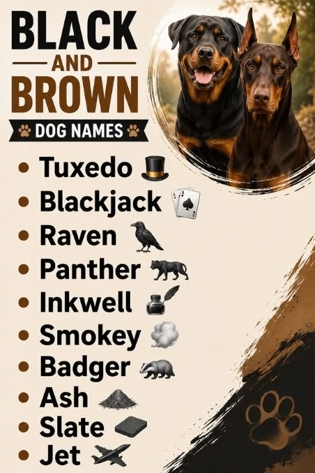 Black And Brown Dog Names