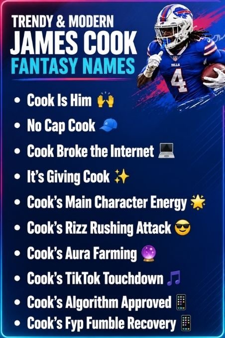 Trendy & Modern James Cook Fantasy Names