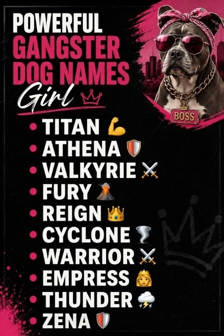 Powerful Gangster Dog Names Girl