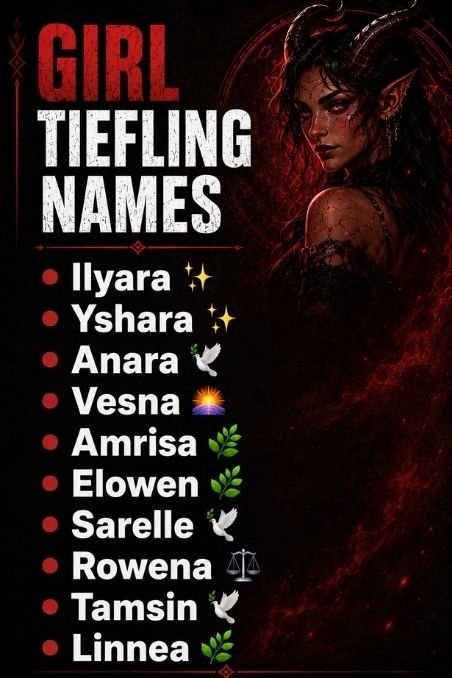 Girl Tiefling Names