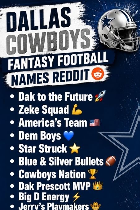 Dallas Cowboys Fantasy Football Names Reddit