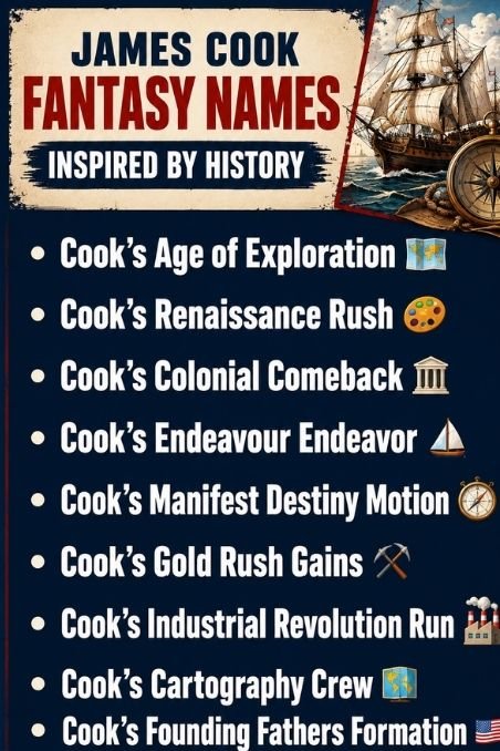 James Cook Fantasy Names Inspired By History