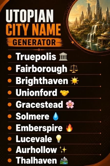 Utopian City Name Generator