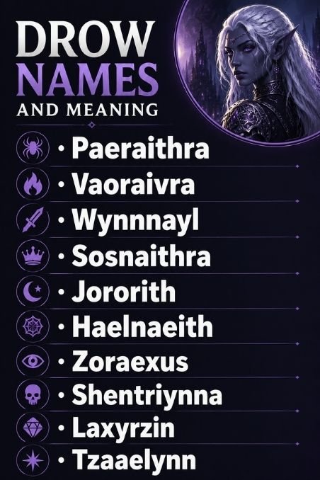 Drow Names and Meaning