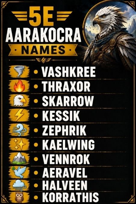 5e Aarakocra Names
