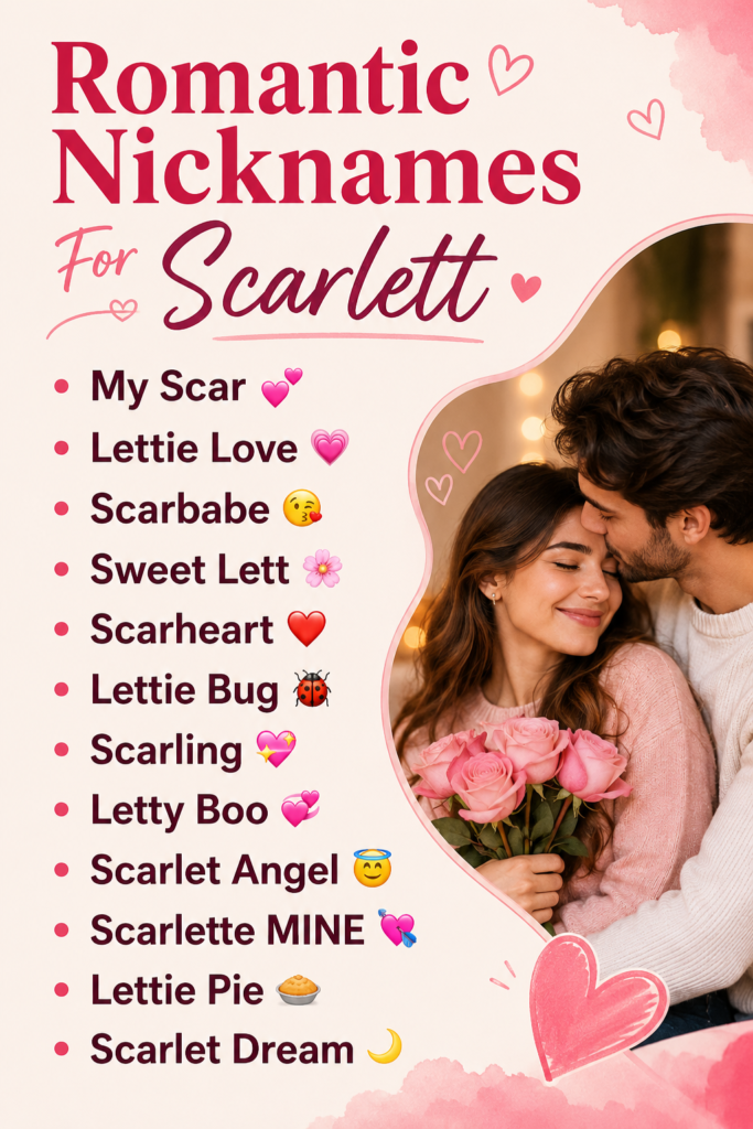 Romantic Nicknames For Scarlett