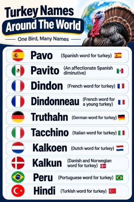 Turkey Names Around The World