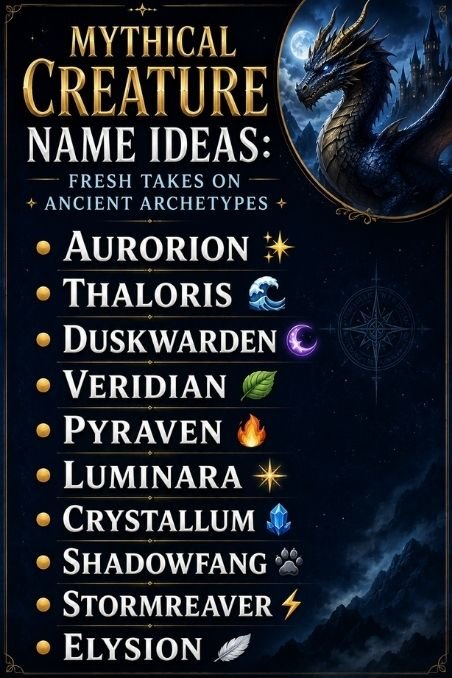 Mythical Creature Name Ideas: Fresh Takes on Ancient Archetypes
