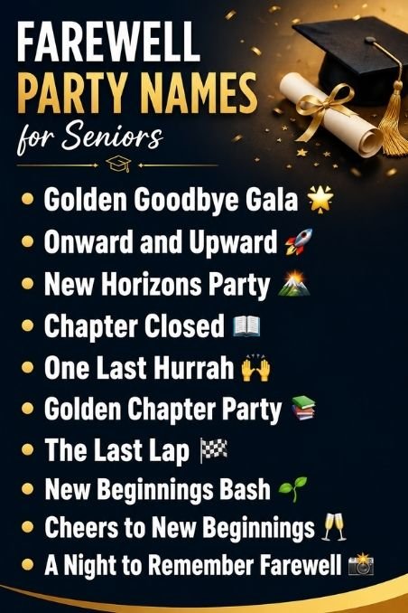 Farewell Party Names for Seniors