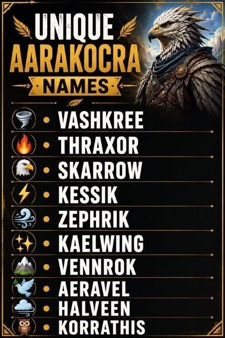 Unique Aarakocra Names