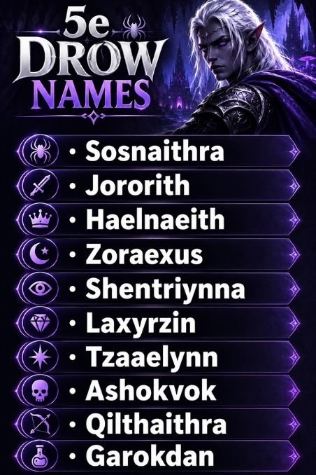 5e Drow Names