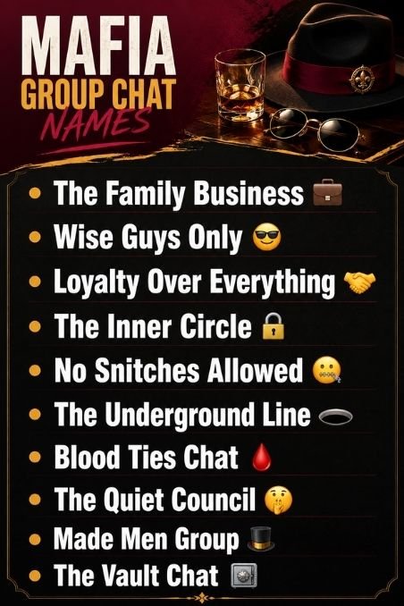 Mafia Group Chat Names
