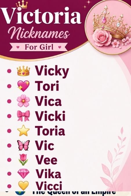 Victoria Nicknames For Girl