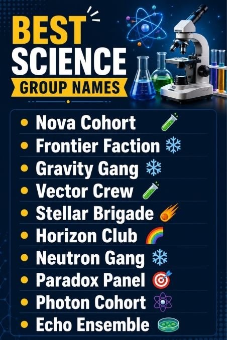 Best Science Group Names