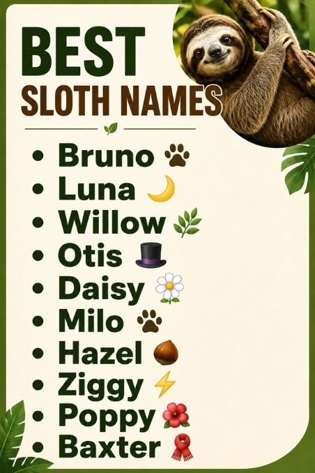 Best Sloth Names