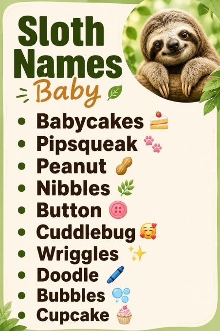 Sloth Names Baby