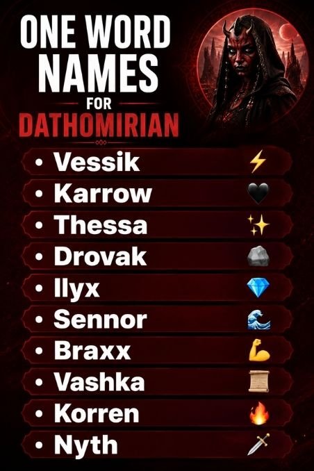 One Word names for Dathomirian