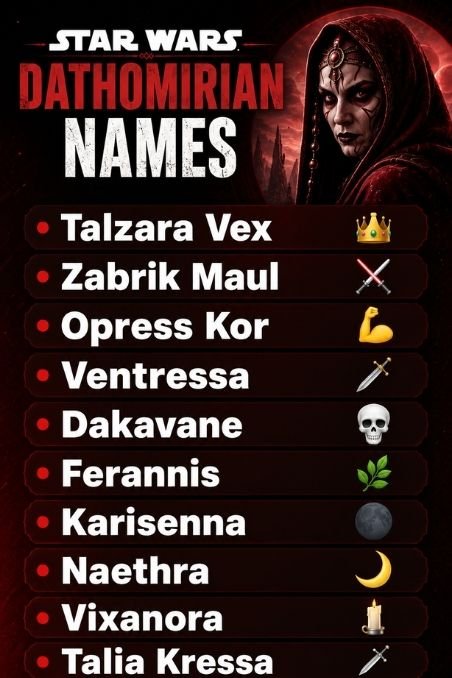 Star Wars Dathomirian Names