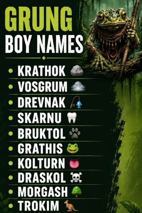 Grung Boy Names