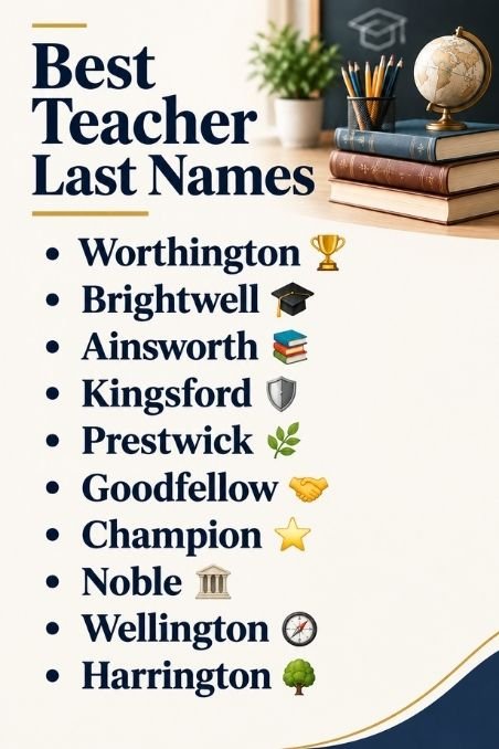 Best Teacher Last Names