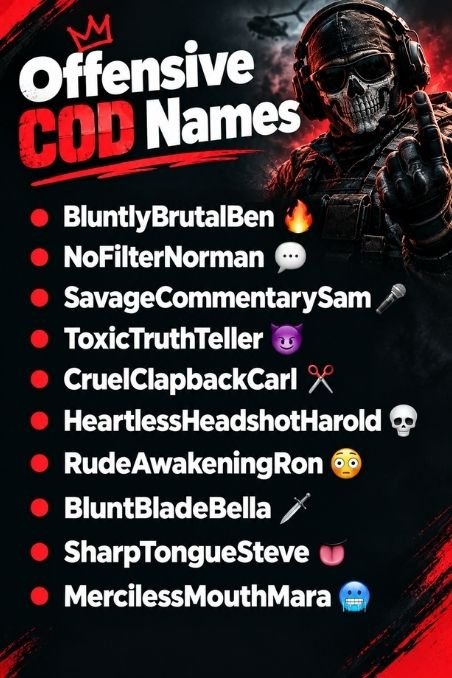 Offensive Cod Names