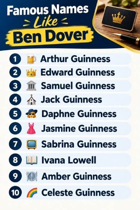 Famous Names Like Ben Dover