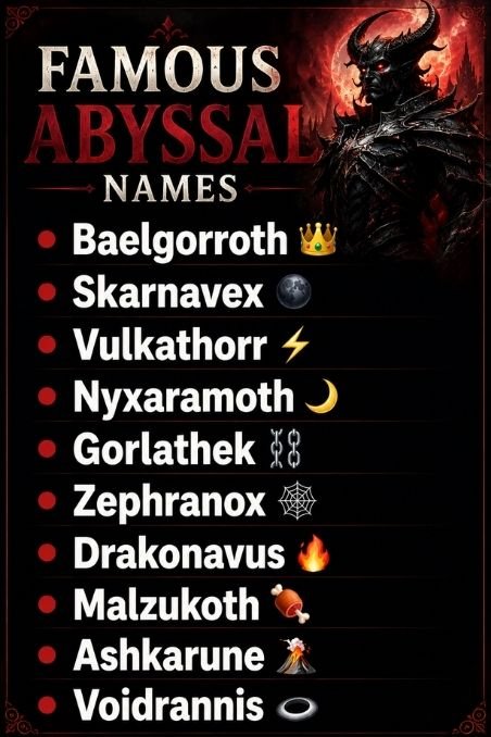 Famous Abyssal Names