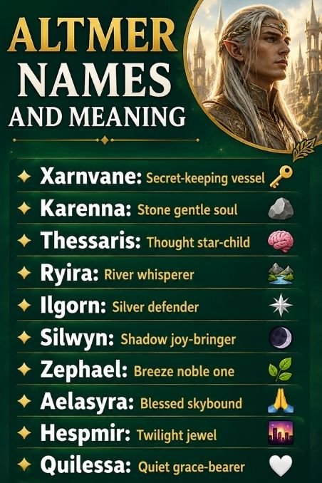 Altmer Names And Meaning