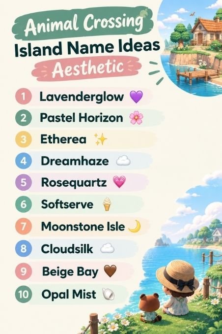 Animal Crossing Island Name Ideas Aesthetic