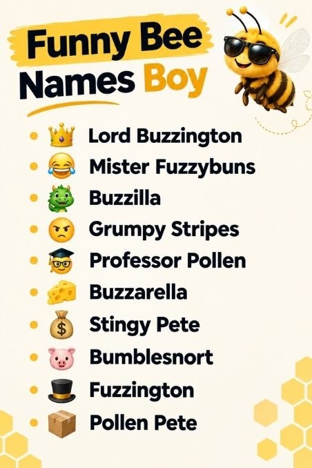 Funny Bee Names Boy
