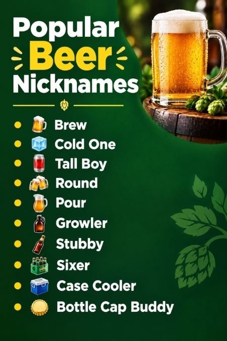 Popular Beer Nicknames