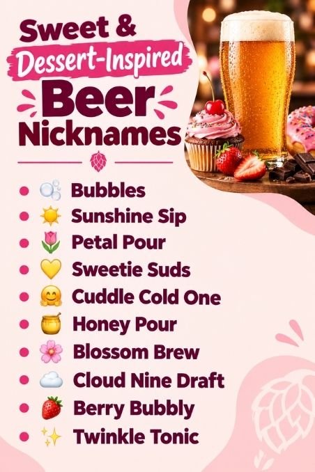 Sweet & Dessert-Inspired Beer Nicknames