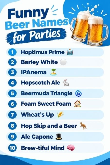 Funny Beer Names for Parties