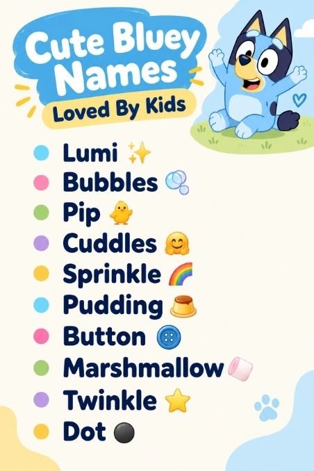 Cute Bluey Names Loved By Kids