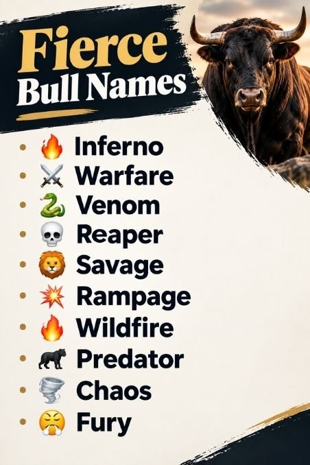 Fierce Bull Names