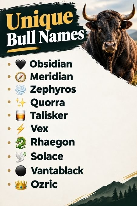 Unique Bull Names