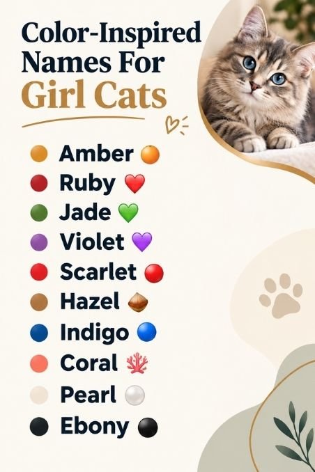 Color-Inspired Names For Girl Cats