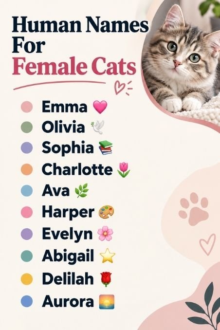 Human Names For Female Cats