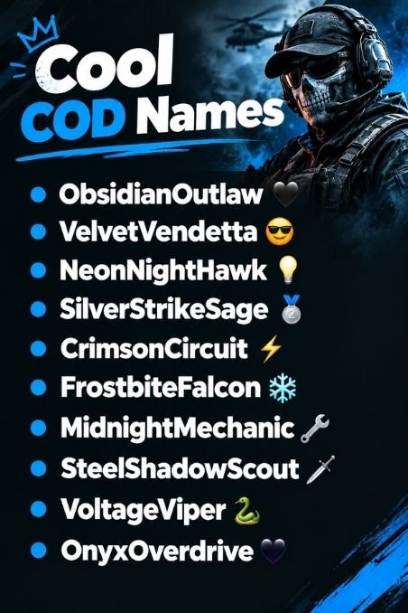 Cool Cod Names