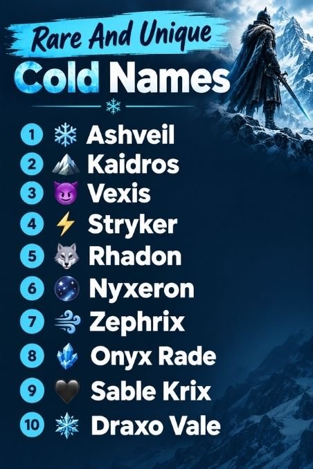 Rare And Unique Cold Names