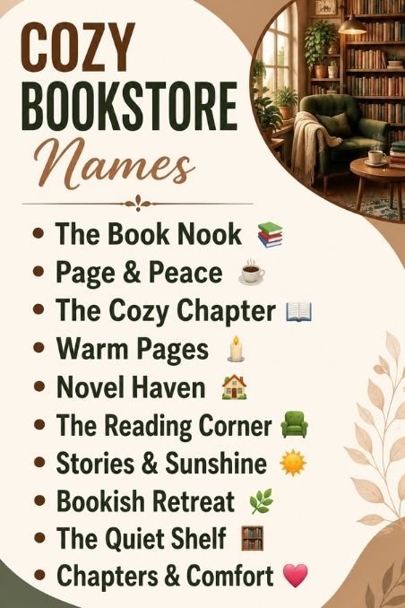 Cozy Bookstore Names