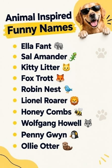 Animal Inspired Funny Names