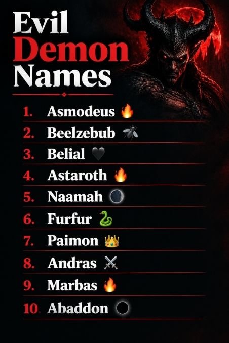 Evil Demon Names