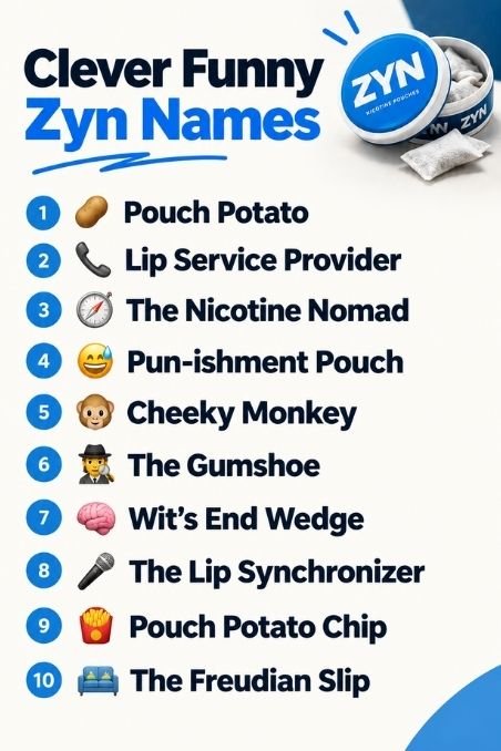 Clever Funny Zyn Names