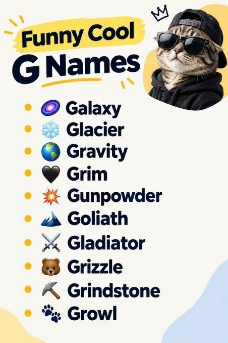Funny Cool G Names