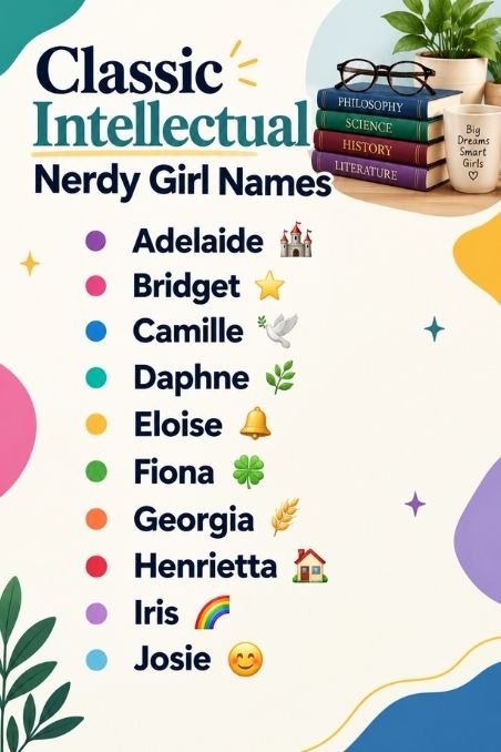 Classic Intellectual Nerdy Girl Names