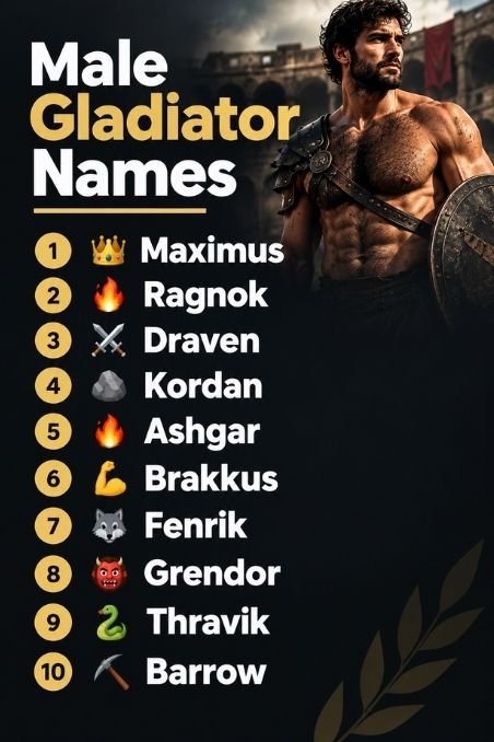 Male Gladiator Names