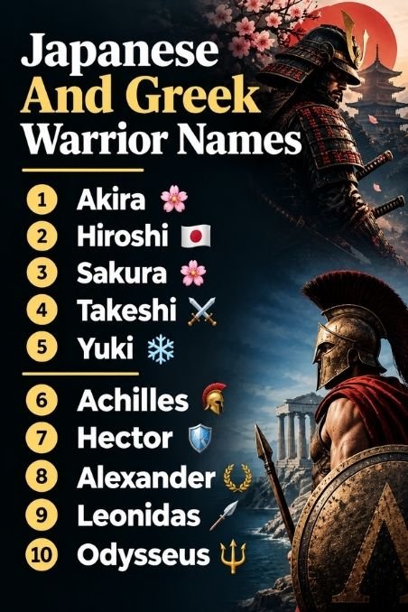 Japanese And Greek Warrior Names