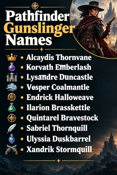 Pathfinder Gunslinger Names